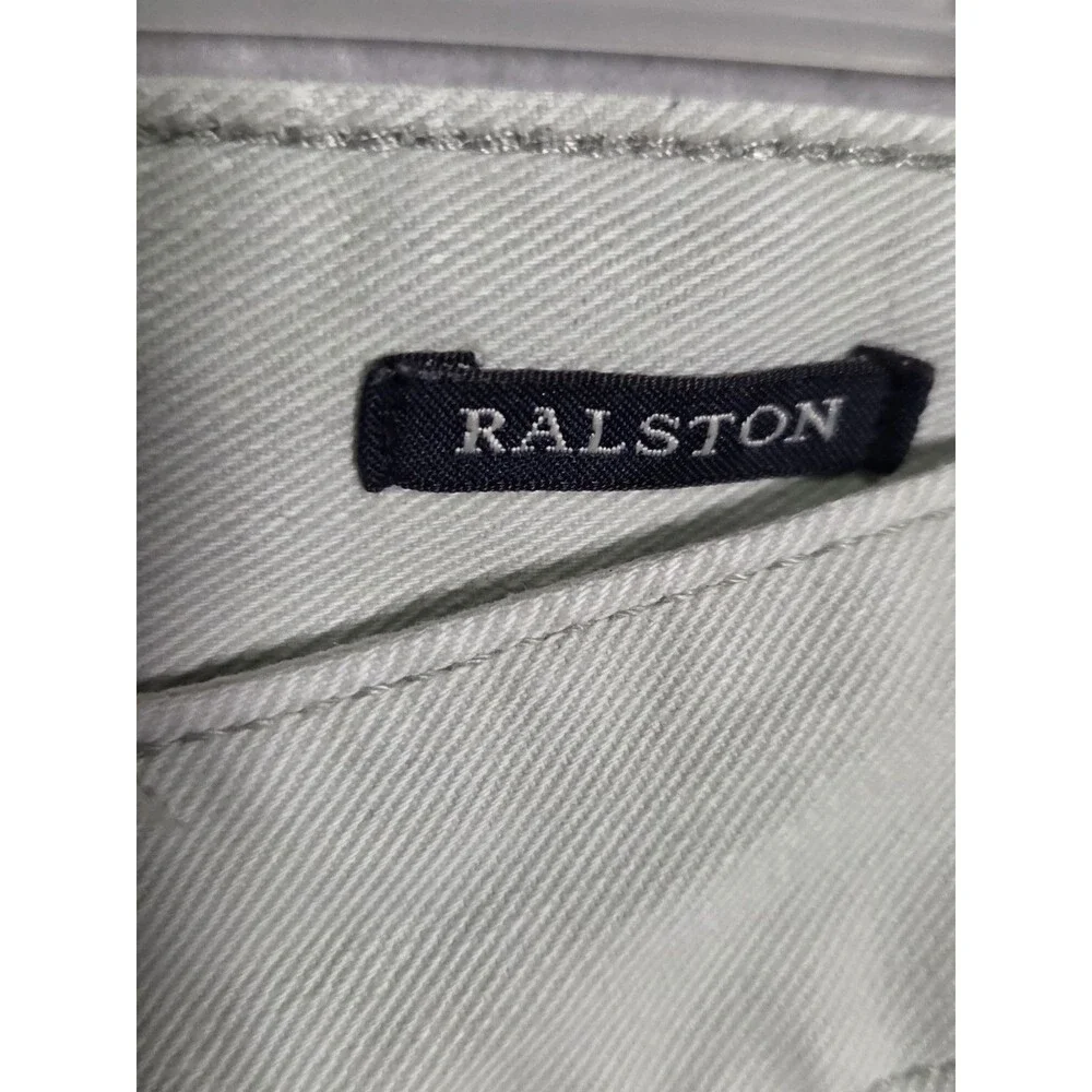 Scotch & Soda Jeans Ralston Mens W33 L34 Light Grey Washed Stretch Denim Pants
